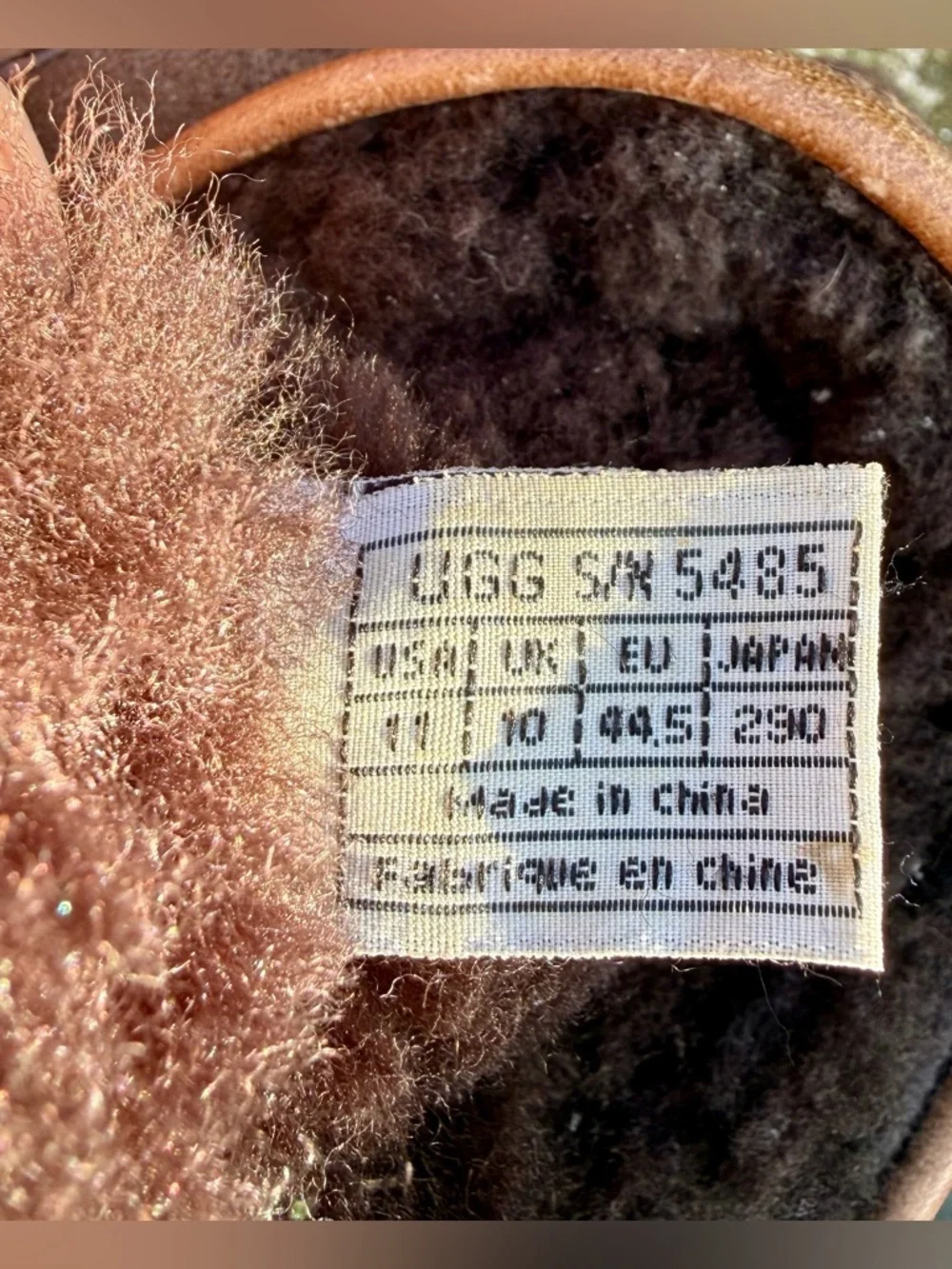 🧥 UGG Australia Beacon Men’s Brown Leather Sheepskin Boots Sz 11